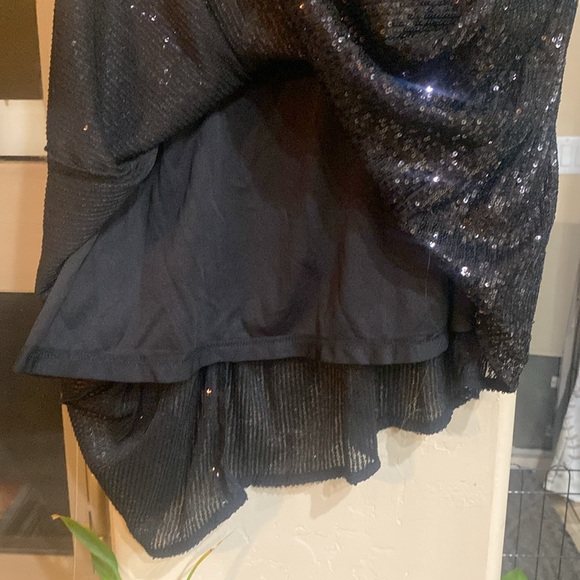 Free People NWT Black Last Dance Sequin Skirt size XS - Picture 4 of 5